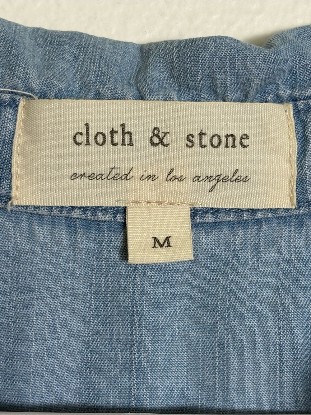 cloth & stone Light Blue Denim Tunic Top Size Medium - Picture 4 of 8